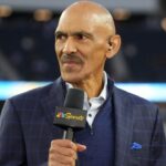 Tony Dungy attends the game between the Cincinnati Bengals and the Los Angeles Chargers at SoFi Stadium.
