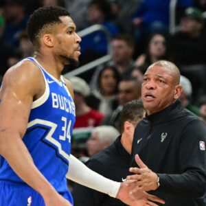 Giannis Antetokounmpo and Doc Rivers