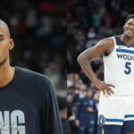 Victor Wembanyama (L), Anthony Edwards (R)