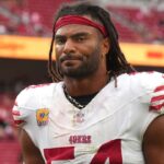 San Francisco 49ers middle linebacker Fred Warner (54) after the game against the Jacksonville Jaguars at Levi's Stadium.