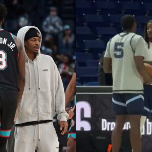 Jaren Jackson Jr and Ja Morant(L), Vince Williams Jr(R)