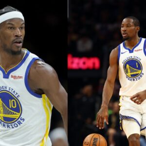 Jimmy Butler (L), Jonathan Kuminga (R)