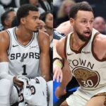 Stephon Castle and Victor Wembanyama, Steph Curry