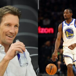 Dec 18, 2025; Phoenix, Arizona, USA; Golden State Warriors forward Jonathan Kuminga (1) against the Phoenix Suns at Mortgage Matchup Center.