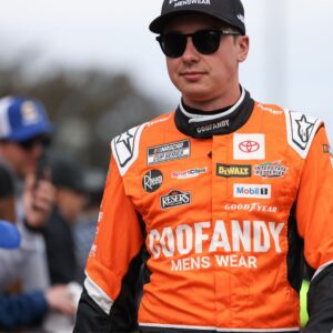 Oct 26, 2025; Martinsville, Virginia, USA; NASCAR Cup Series driver Christopher Bell (20) before the Xfinity 500 at Martinsville Speedway.