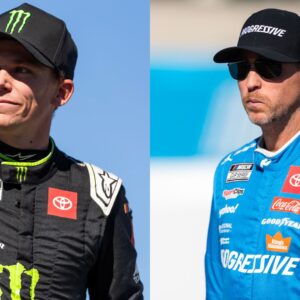 Riley Herbst (L) and Denny Hamlin (R)