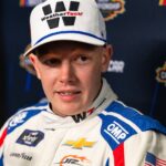 Oct 30, 2025; Avondale, Arizona, USA; NASCAR Xfinity Series driver Connor Zilisch during Championship Four media day at Phoenix Raceway.