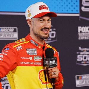 Joey Logano during NASCAR Media Day at Daytona International Speedway, Wednesday, Feb. 11, 2026.