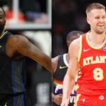 Draymond Green (L), Kristaps Porzingis (R)