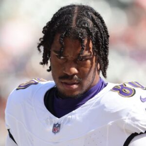 Baltimore Ravens tight end Isaiah Likely (80) before the game against the Cincinnati Bengals at Paycor Stadium.