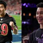 Simu Liu (L), Jeremy Lin (R)