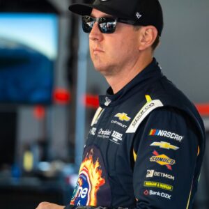 Feb 13, 2026; Daytona Beach, Florida, USA; NASCAR Cup Series driver Kyle Busch (8) during practice for the Daytona 500 at Daytona International Speedway.