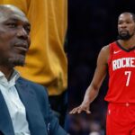 (L) Hakeem Olajuwon (R) Kevin Durant