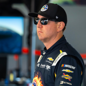 Feb 13, 2026; Daytona Beach, Florida, USA; NASCAR Cup Series driver Kyle Busch (8) during practice for the Daytona 500 at Daytona International Speedway.