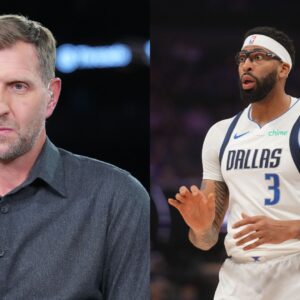 Dirk Nowitzki (L) and Anthony Davis (R)