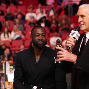 Dwyane Wade and Pat Riley