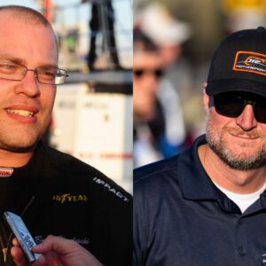 Brian Keselowski (L) and Dale Earnhardt Jr. (R)