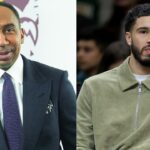 Stephen A. Smith (L), Jayson Tatum (R)