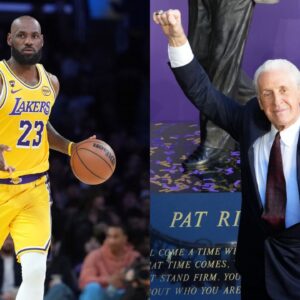 LeBron James(L) and Pat Riley(R)