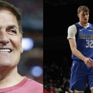 Mark Cuban (L), Cooper Flagg (R)