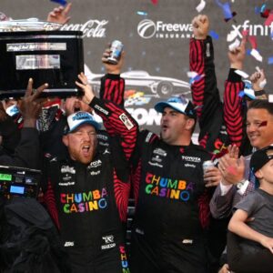 Michael Jordan at Tyler Reddick on Victory Lane. The 2026 Daytona 500 held Feb.15 at Daytona International Speedway
