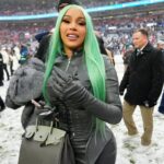 Musician Cardi B after ithe 2026 AFC Championship Game at Empower Field at Mile High.