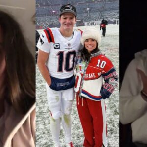 Drake Maye and his wife Ann Michael Maye