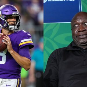Kirk Cousins in a Vikings uniform, and Minnesota Vikings legend John Randle