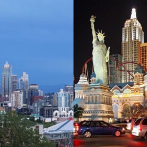 Seattle, Washington (L) and Las Vegas, Nevada (R)