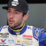 Feb 13, 2026; Daytona Beach, Florida, USA; NASCAR Cup Series driver Chase Elliott (9) during NASCAR Cup Series practice at Daytona International Speedway.