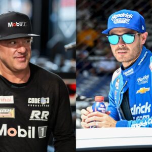 Tony Stewart (L) and Kyle Larson (R)