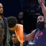 Darius Garland (L) and James Harden (R)