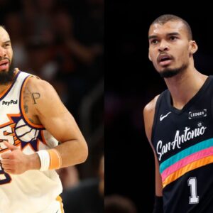 Dillon Brooks (L), Victor Wembanyama (R)