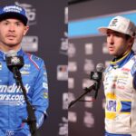 Kyle Larson (L) and Chase Elliott (R)
