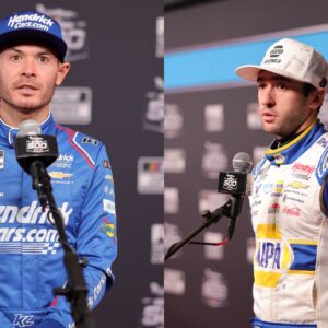 Kyle Larson (L) and Chase Elliott (R)