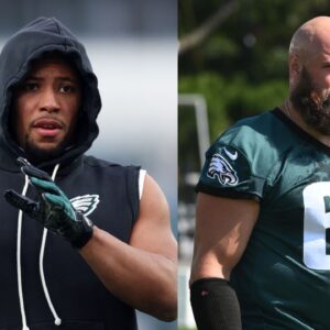 Saquon Barkley and Lane Johnson