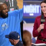 LeBron James(L) and Caitlin Clark(R)