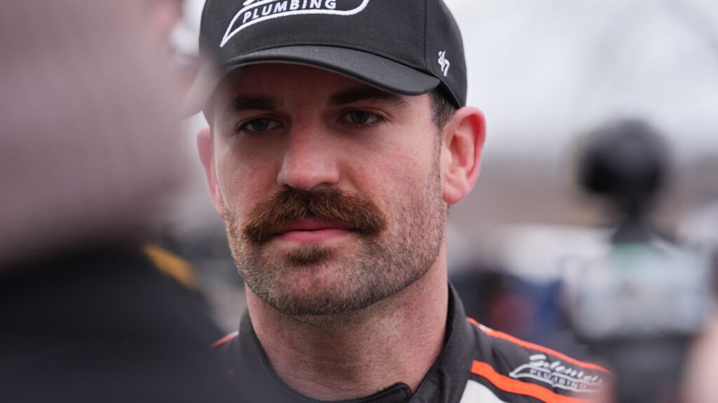 Feb 4, 2026; WInston-Salem, North Carolina, USA; NASCAR Cup Series driver Corey Lajoie (6) during the 75 lap Last Chance qualifying race for the Cook Out Clash at Bowman Gray Stadium.