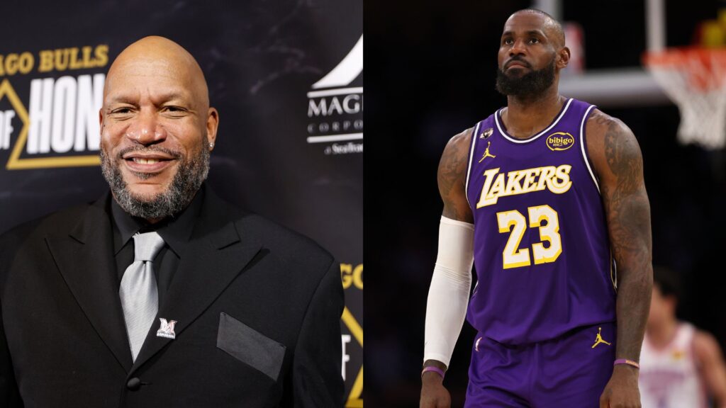 Ron Harper (L) and LeBron James (R)
