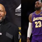 Ron Harper (L) and LeBron James (R)