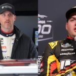 Denny Hamlin (L) and Noah Gragson (R)