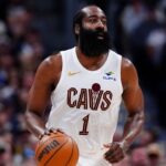 Cleveland Cavaliers guard James Harden (1) during the second quarter against the Denver Nuggets at Ball Arena.