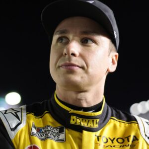 Feb 11, 2026; Daytona Beach, Florida, USA; NASCAR Cup Series driver Christopher Bell (20) during qualifying for the Daytona 500 at Daytona International Speedway.