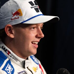 Oct 30, 2025; Avondale, Arizona, USA; NASCAR Xfinity Series driver Connor Zilisch during Championship Four media day at Phoenix Raceway.