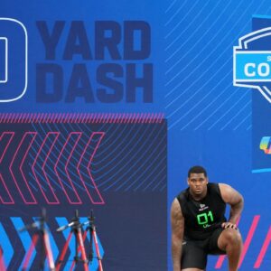 Kelvin Banks at the NFL Scouting Combine