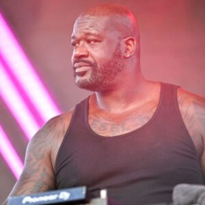 Dec 31, 2025; Arlington, TX, USA; Shaquille O'Neal, also known as DJ Diesel, performs before the 2025 Cotton Bowl and quarterfinal game of the College Football Playoff at AT&T Stadium.