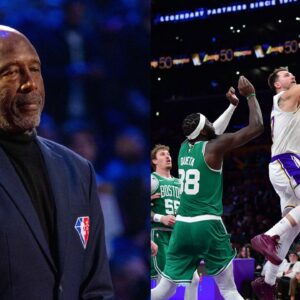 James Worthy (L), Luka Doncic (R)