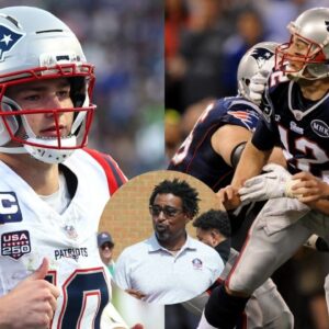 Drake Maye, Tom Brady, and Cris Carter