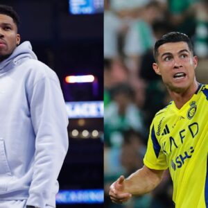 Giannis Antetokounmpo (L), Cristiano Ronaldo (R)