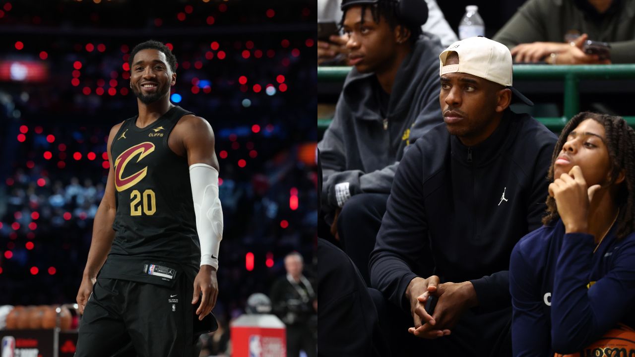 Donovan Mitchell(L) and Chris Paul(R)